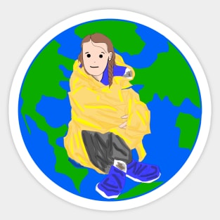 greta thunberg protect the world Sticker